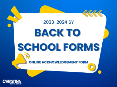 Image 2023-2024 SY Back to School Forms Online Acknowledgement Form. CSD logo to bottom left.